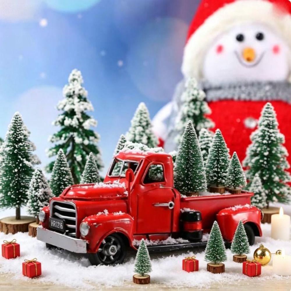 1pc/1set Plastic Scenery Trees Green Winter Snow Scene Tree  DIY Crafts