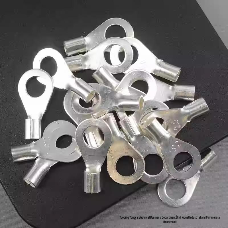 Silver-Plated Copper O-Type Terminal Lug 10 AWG Wiring Connector