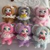 Cute Mouse Stuffed Bag Charm Fluffy Soft Rubber Face Plush Pendant for Car Hanging Decor Keychain Kids Gift