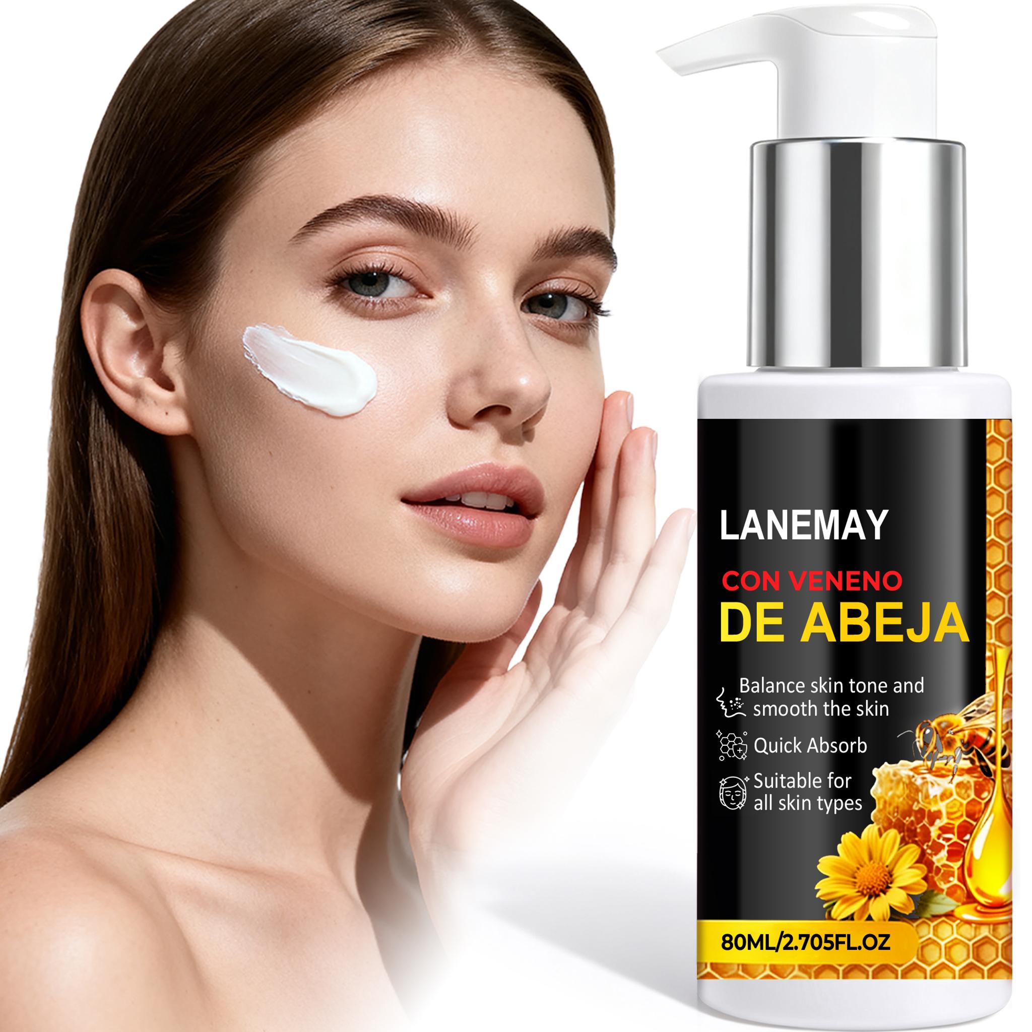 Крем для лица с пчелиным ядом - Глубокое увлажнение кожи с натуральным пчелиным ядом - Многофункциональное питание для лица и шеи - Подходит для всех типов кожи, 80 г