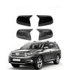 Car Rearview Side Mirror Cover Fit For Toyota Highlander 2008 2009 2010 2011-2013 Wing Cap Rear View Case Trim Carbon Fiber