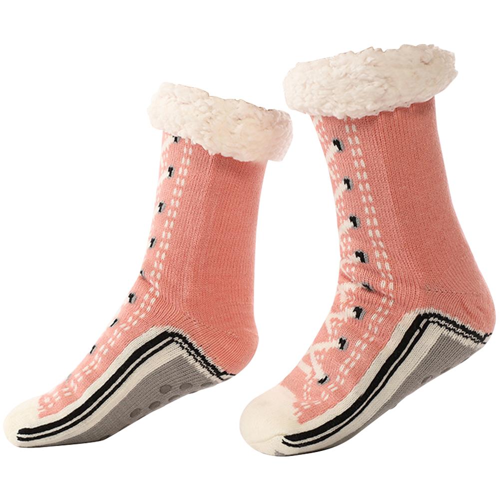 Thermal Plush Socks Fluffy Home Socks Comfortable Soft Work Socks Shoe Style Winter Socks Shoes for Living Room Bedroom