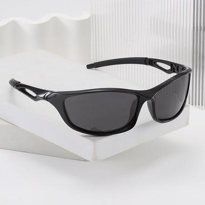Neue Polarisierte Sonnenbrille Marken-Designer Quadratisch Sport-Sonnenbrille für Herren Fahren Angeln Radfahren Schwarzer Rahmen Schutzbrille UV400