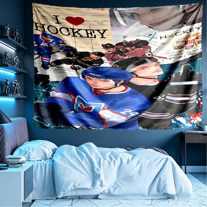 Heated Rivalry Print Tapestry, Lightweight Wall Hanging, for Bedroom, Dorm, Living Room, Home Art Decor, Birthday Christmas Gift for Friends