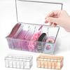 Eyelash Storage Box With Lid Desktop Cosmetics Organization Tool Acrylic Transparent Case Holder Exclusively For Makeup Supplies