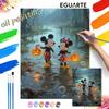 Mickey and Minnie Mouse Pumpkin Oil Painting by Numbers Art Kit. Handmade Diy Painting Home Decoration Gifts