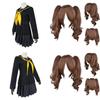 Persona 4 Kujikawa Rise School Uniform Cosplay Costume With Stylish Top Skirt And Tie