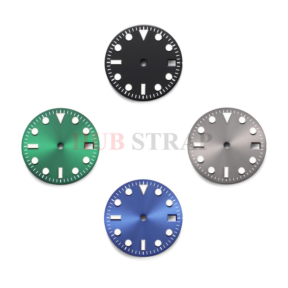 NH35 28.5mm Green Luminous Dial Mariner Watch Dial Suitable for NH35 NH36 4R36 Movement Watch Accessories Watch Repair Tools