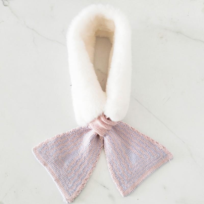 

Плюшевый шарф в горошек в корейском стиле для детей - осенне-зимний тренд