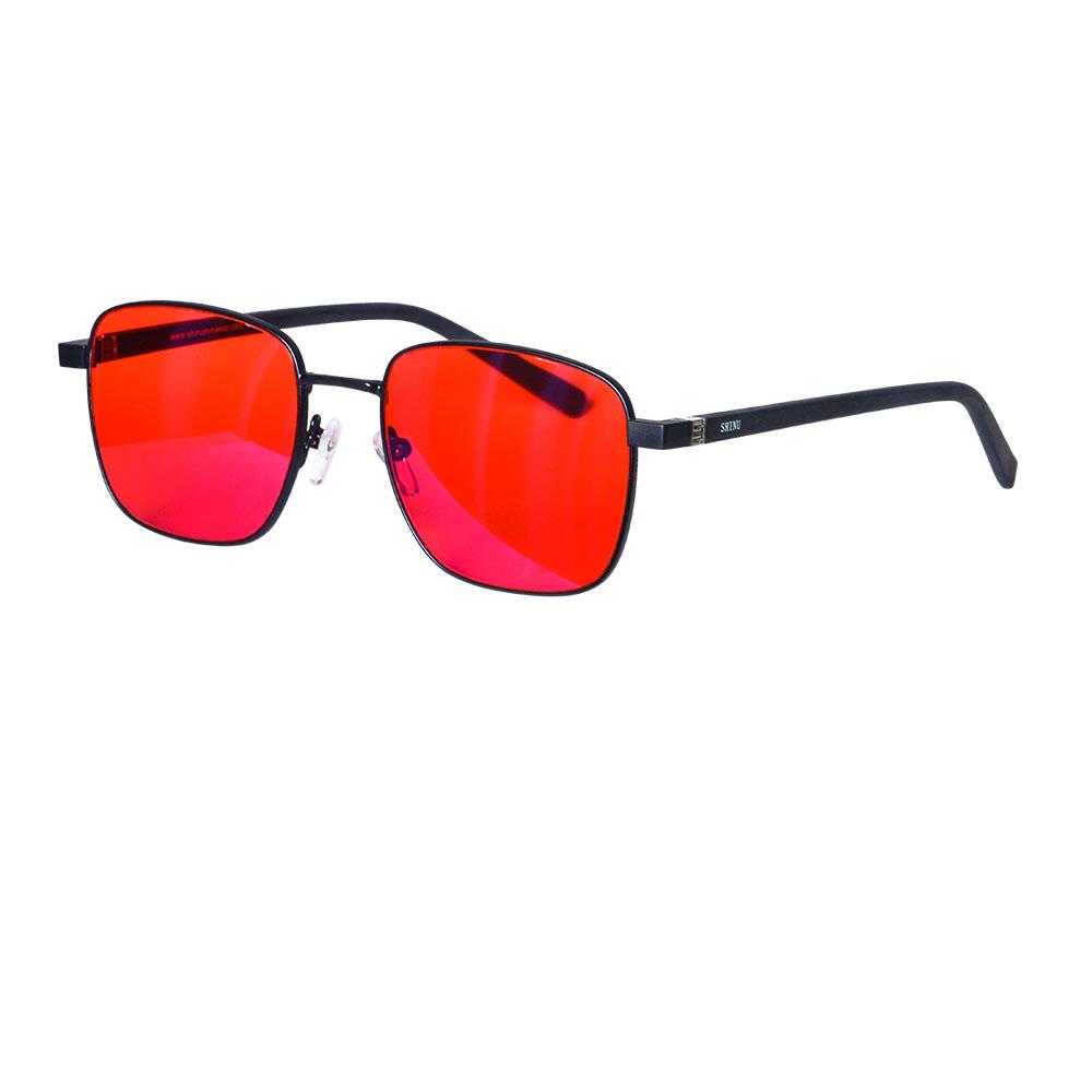 Shinu Glasses Men Women Red Glasses Orange Lenses For Eyes Anti Light Blue Woman Glasses Help Sleep Better Red Lens Eyewear