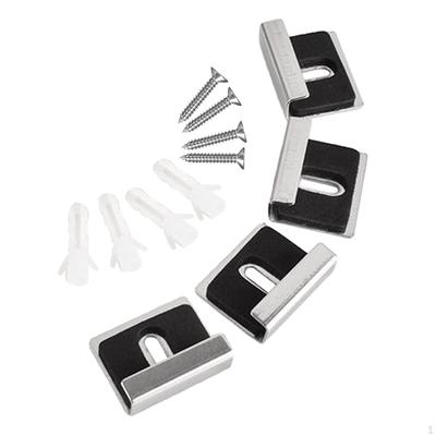 Set de fixare pentru oglinzi din metal pentru agățat pe perete - pachet de 4