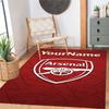 Arsenal Customize Text Carpet Suitable for Bedrooms Entryway Balcony Decorate room Anti-slip Rug Office home decor Best for Christmas