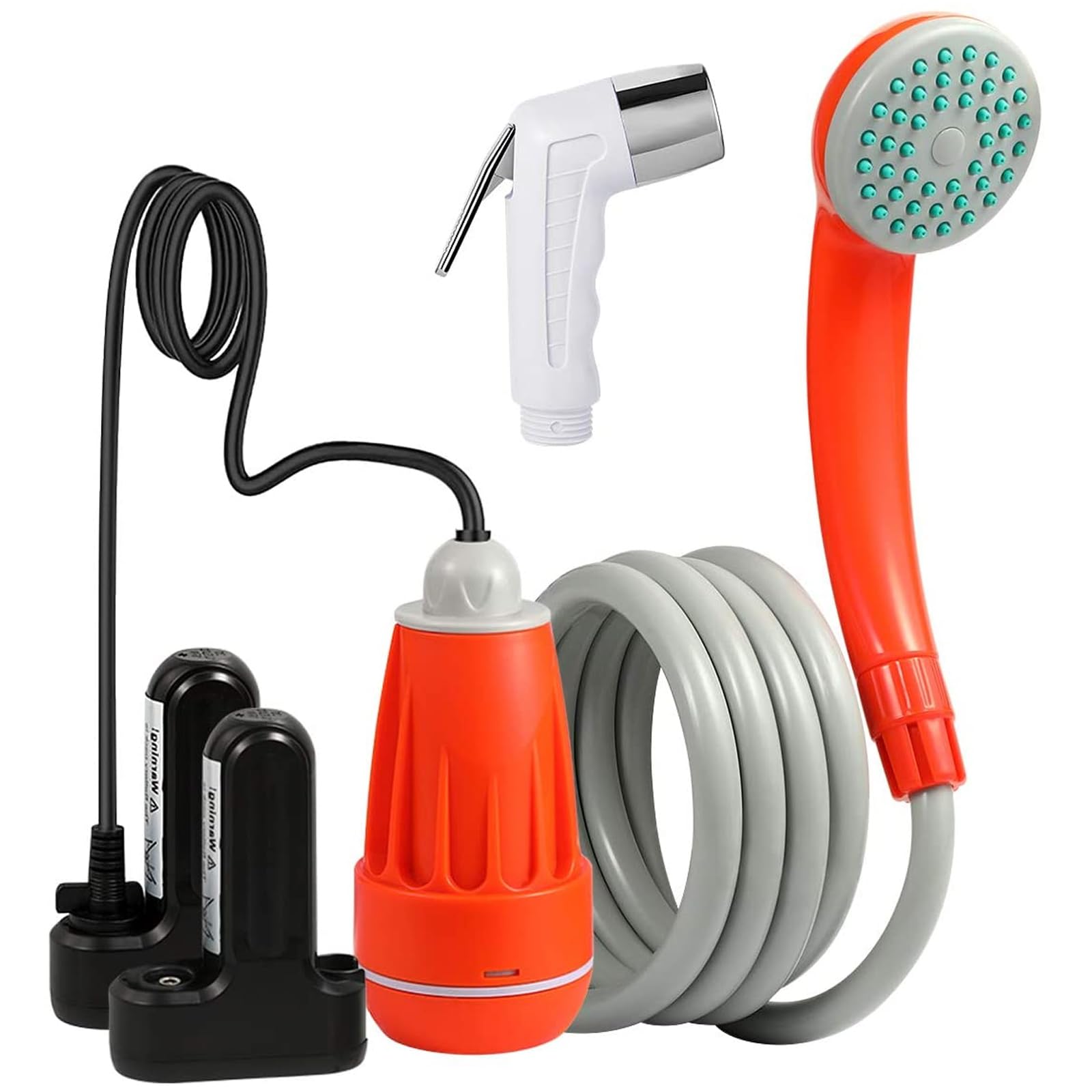 

Portable Shower for Outdoor 2200mAh Battery x with Small Shower USB Backup Emergency Pet Watering Car Washing Separate Switch Upgraded VersionKEDSUM оранжевый