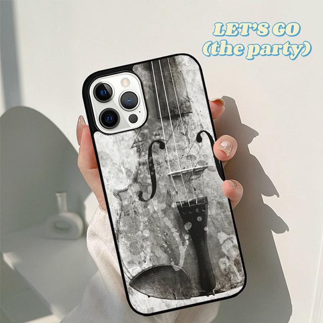 Autumu Gothic Girl Violin Watercolor Phone Case Cover for iPhone 17 Air 16 16e 15 12 11 13 14 Pro Max Plus Coque