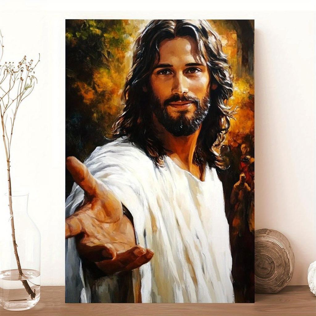 Jesus mit ausgestreckter Hand, Moderner Klassischer Kunstdruck für Zuhause, Büro, Schlafzimmer, Esszimmer-Dekor - Perfektes Geschenk zum Muttertag