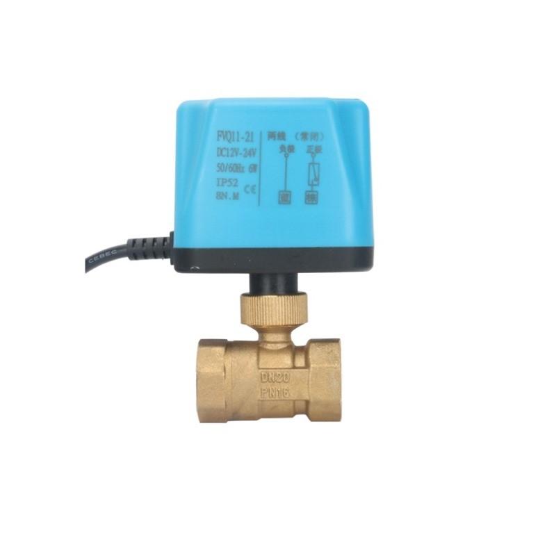 1/2" 3/4" 1" 2" Normally Closed Motorized Ball Valve Electric Actuator 2-Wire Brass Electric Ball Valve Replace Solenoid Valve