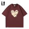 Izzue I.t Unisex Pure Cotton Heart Print Short Sleeve T-Shirt