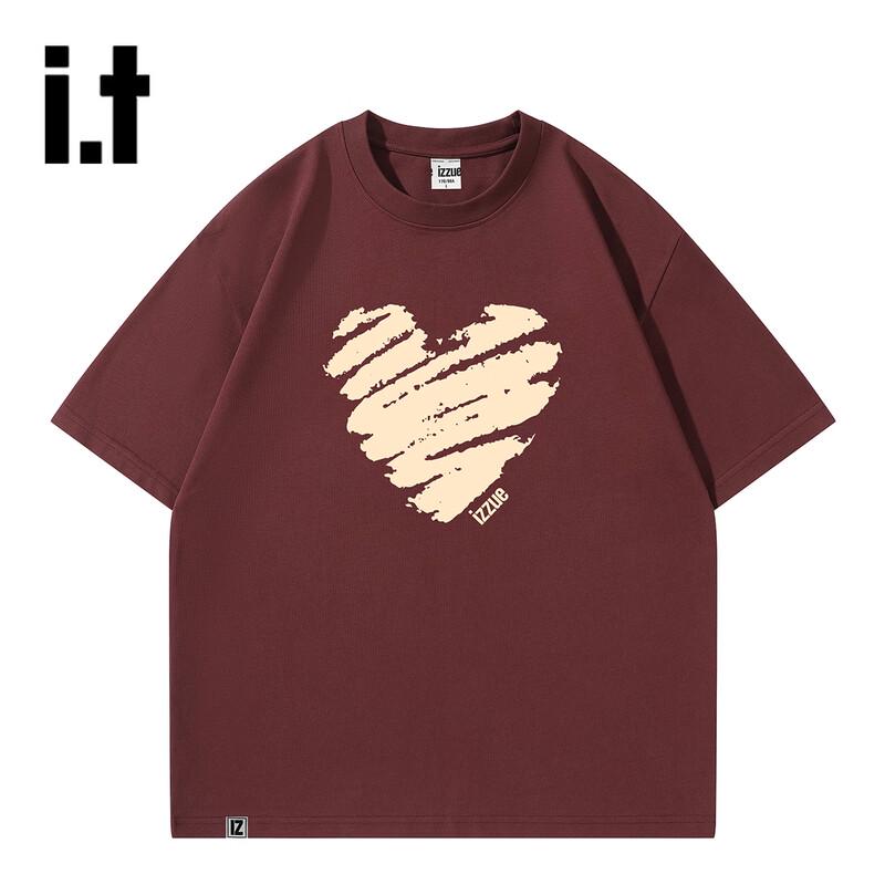 Izzue I.t Unisex Pure Cotton Heart Print Short Sleeve T-Shirt