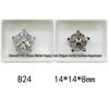 Mixed Color Pavé Zirconia Decorative Metal Button