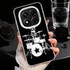 Drum Set Rock Music Soft Phone Case for Xiaomi Redmi Note 13 14 15 Pro Plus 12S 12 11S 11 11T 10S 10 Shockproof Cover Back Shell