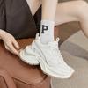White dew silver shoes women's spring and summer new heightening retro platform casual sports shoes
