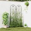 Set of 2 Garden Trellis, Metal Fence Panels for Climbing Outdoor Plants, Flowers, 180 x 50cm