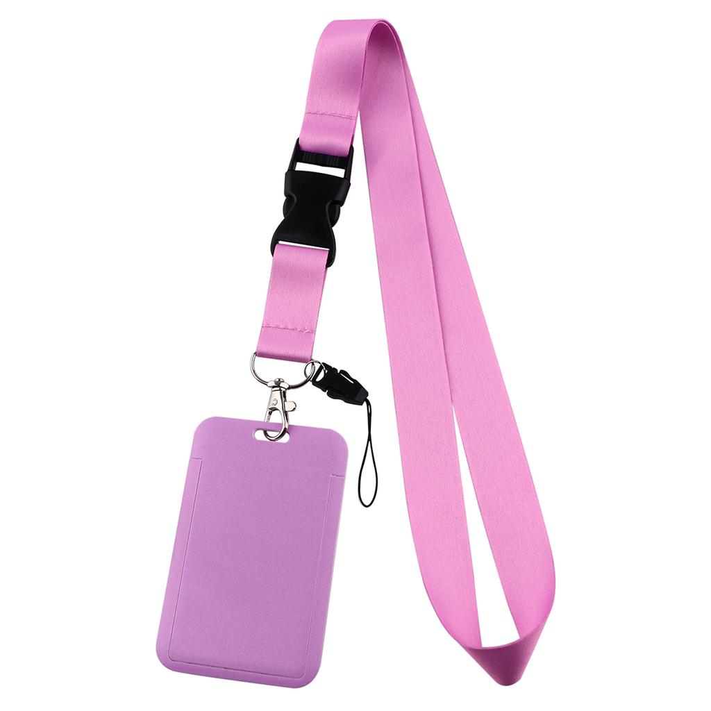Pure Color Credential Holder Lanyard For Keys Neck Strap Id Card Badge Holder Key Chain Key Rings Accessories Christmas Holiday Gifts