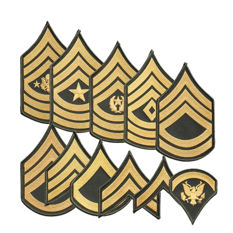 US Vietnam M65 Trench Coat Armband Embroidered Sergeant Major Sergeant Sergeant Shoulder Badge OG107 Shirt Badge TCU Badge