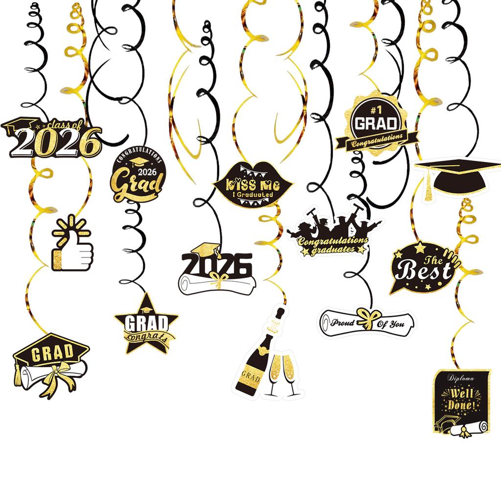 Graduation Season School Classroom Decoration Spiral Pendant Doctor Hat Medal Book Volume Spiral Pendant Customization