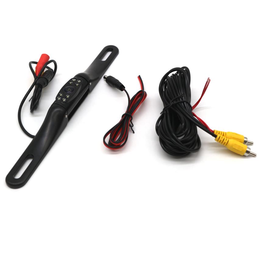 

8 светодиодов из цинкового сплава, металлического железа, номерной знак автомобиля, камера заднего вида с ночным видением, парковочная камера заднего вида, водонепроницаемая автомобильная камера, универсальная модель