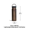 Lightweight Wide Mouth Stainless Steel Water Bottle, 32oz (946ml), Quartz, Lightweight, Insulated (Official Japanese Product)