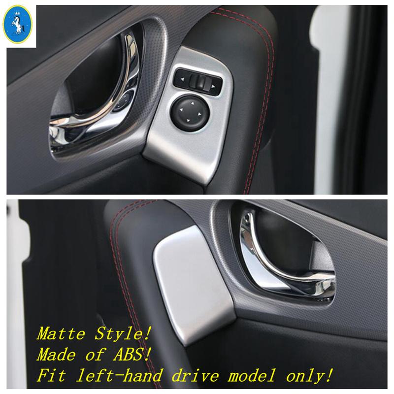 Car Inner Door Armrest Rearview Mirror Adjust Button Sequ Cover Trim Accessories Interior For Nissan Qashqai J11 2018 -