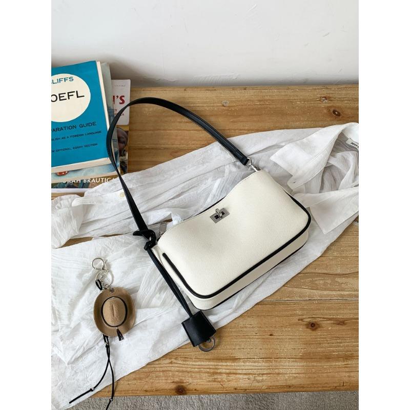 

Going out canvas bag bag new shoulder small square bag fashionable versatile niche underarm bag women чорний