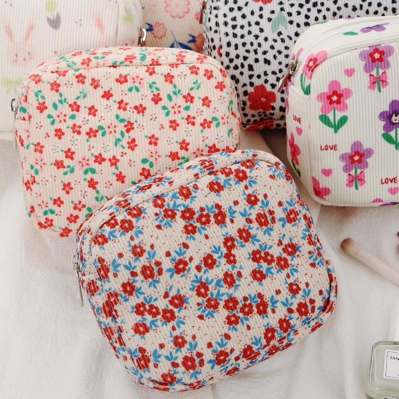 Mulheres Mini Maquiagem Moeda Dinheiro Carteira Bolsas Organizador Kawaii Viagem Pequeno Cosmético Batom Fone De Ouvido Bolsa De Armazenamento Bolsa
