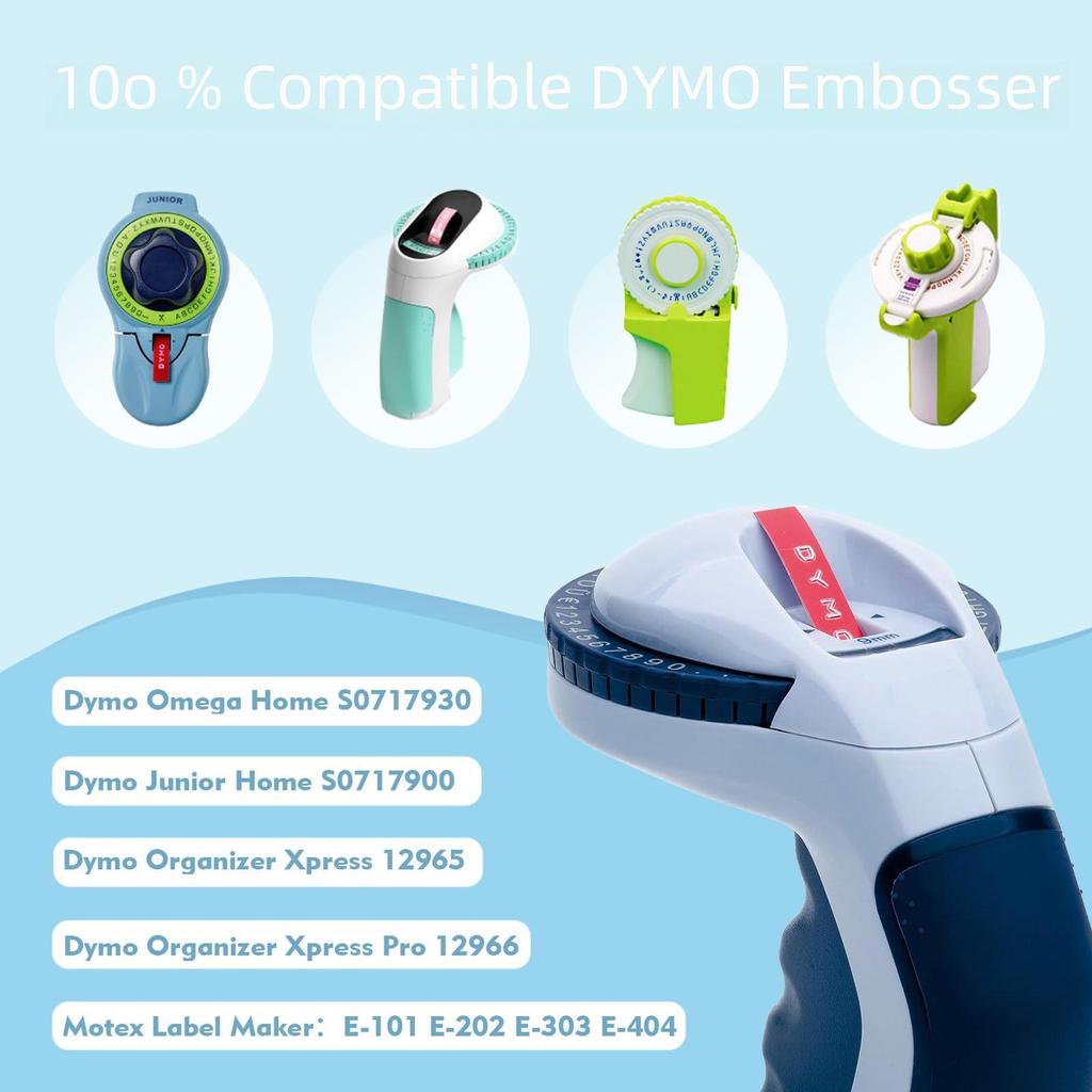 Phomemo E975 Embossed Label Tape, 9mm Color 3D Ribbon Stickers.