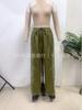 2025 Women's Elegant Satin Lace-Up Loose Trousers in Solid Colors
