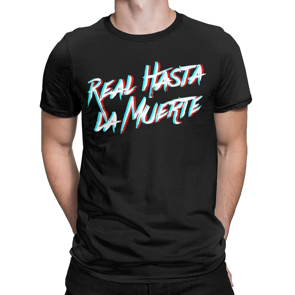 Real Hasta La Muerte Print T-Shirt Herren Damen Anuel AA Baumwoll T-Shirt Kleidung