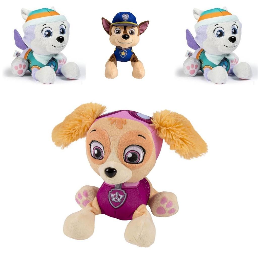 Conjunto Fofo e Abraçável de Pelúcias Patrulha Canina Com Ryder Marshall Rubble Chase Rocky Zuma Skye