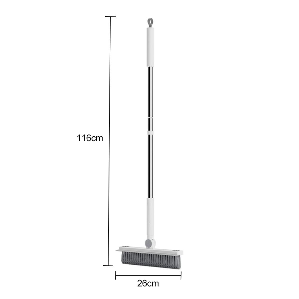 

Щетка 2 в 1 с длинной ручкой и V-образным вырезом, бытовой инструмент для уборки, щетка для чистки щелей в ванной, силиконовый скребок для мытья посуды белый