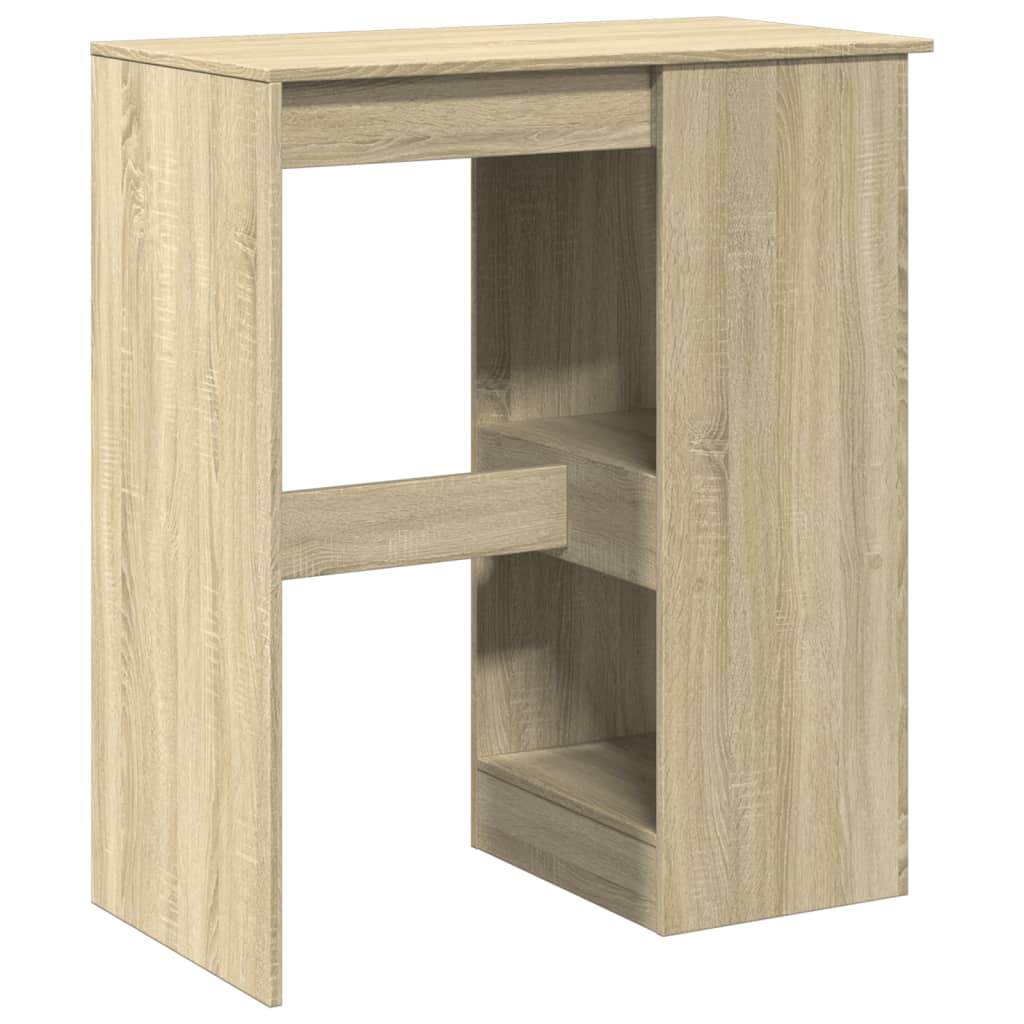 Bar Table with Shelf Sonoma Oak Finish 90 x 47.5 x 103.5 cm Particleboard