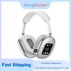 Căști Wireless cu Afișaj Digital Suport Redare Card TF Anulare Zgomot HiFi Stereo Bluetooth 5.4 Căști Purtare Fără Durere