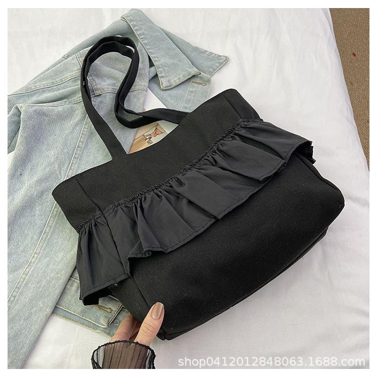 

Сумка большой вместимости женская 2025 весна и лето новая нишевый дизайн сумка-тоут универсальная классическая сумка-мессенджер для работы чёрный