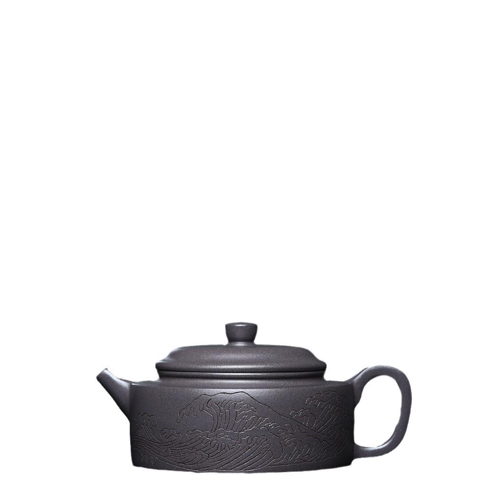 Sky Blue Yixing Zisha Teapot: Handmade Inner Push Ball Hole Design with Connector Line Tea Set