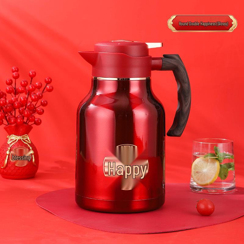 304 Stainless Steel Insulated Double-Layer Kettle for Hot Water, Ideal for Weddings and Home Use