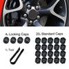 24 PCS 22mm Car Wheel Nut Cap Tyre Hub Protection Covers Fit For Vauxhall Insignia For Opel Insignia 2010-2017 Car Accessories
