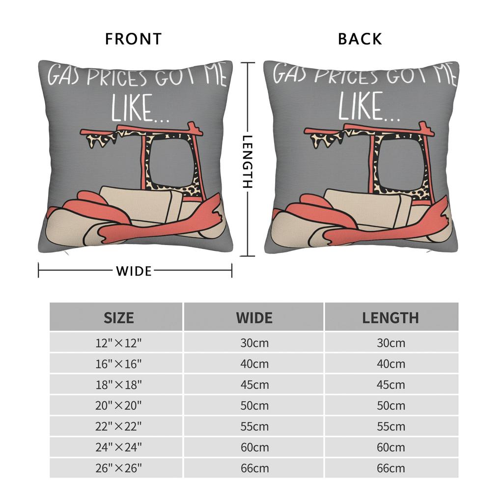 Gas Prices Got Me Like Pillow Case Custom Pillow Cover Fashion Pillowcases For Couch Sofa Bedroom
