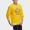 adidas Neo Sweatshirts Men's Yellow Crew Neck Moderate Regular HG6594