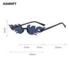 12 Pairs Per Set Flame Shaped Sunglasses New Fashion Rimless Candy Color Party Shades Trendy Design Colorful Sun Glasses