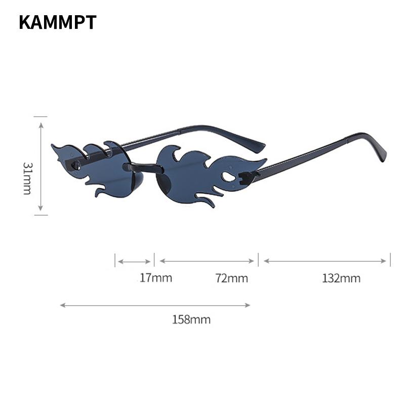 12 Pairs Per Set Flame Shaped Sunglasses New Fashion Rimless Candy Color Party Shades Trendy Design Colorful Sun Glasses