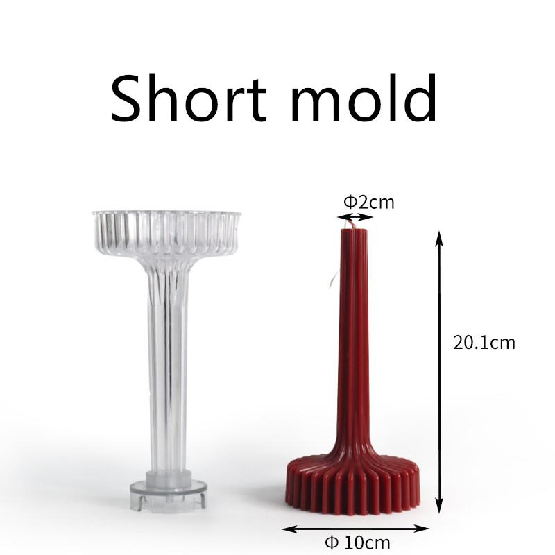

DIY Aesthetic Ribbed Pillar Candle Mold for Making Wedding Tall Striped Taper Soy Wax Sculptural Column Acrylic Plastic Mould